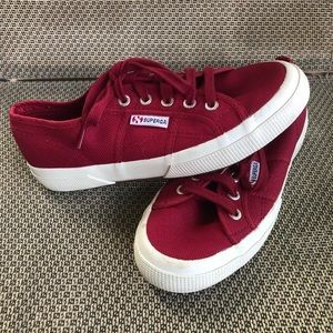 Superga Cotu Classic Canvas Shoes Cranberry Red 7